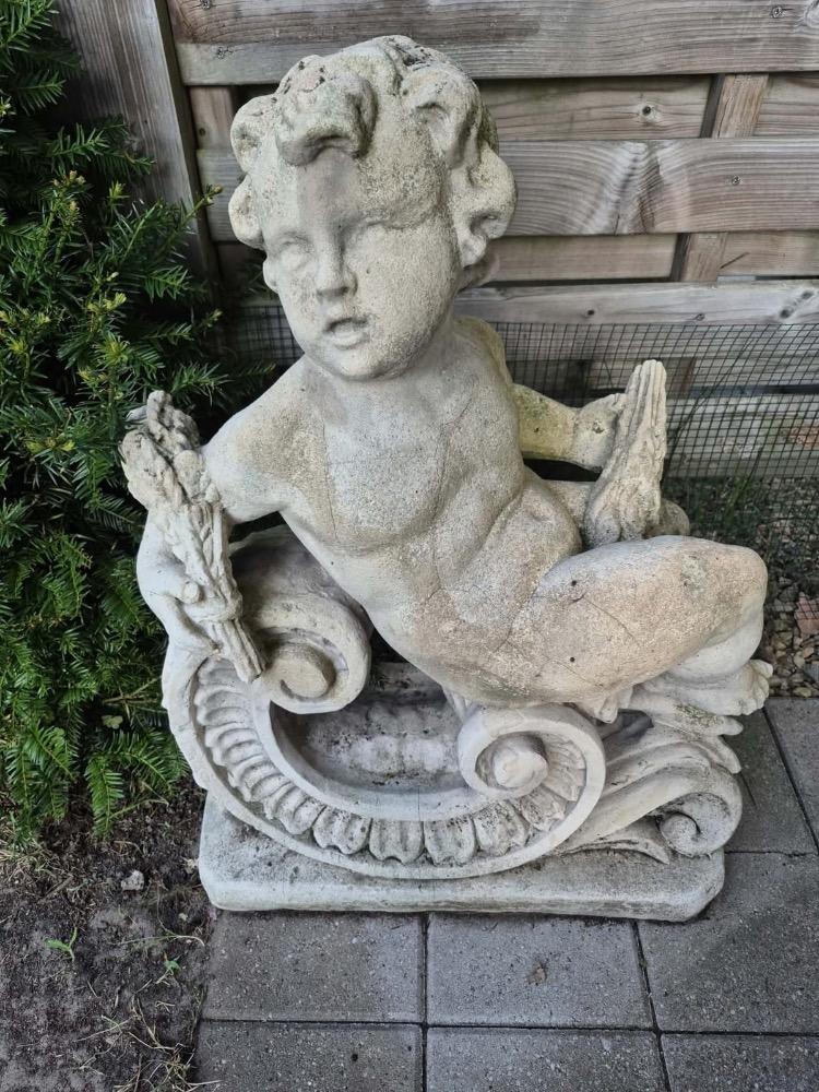 2 nice concrete composition statues 