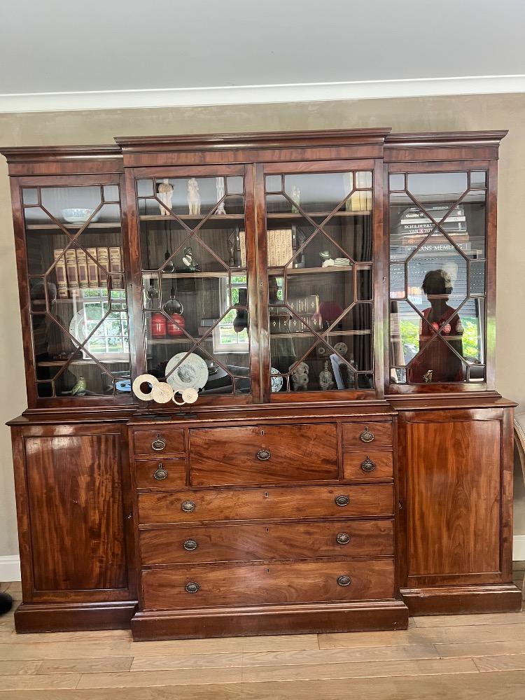 English secretary bookcase 