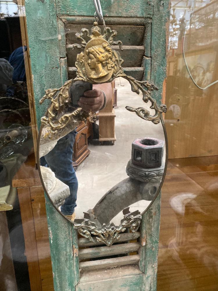 Brass french ladys mirror