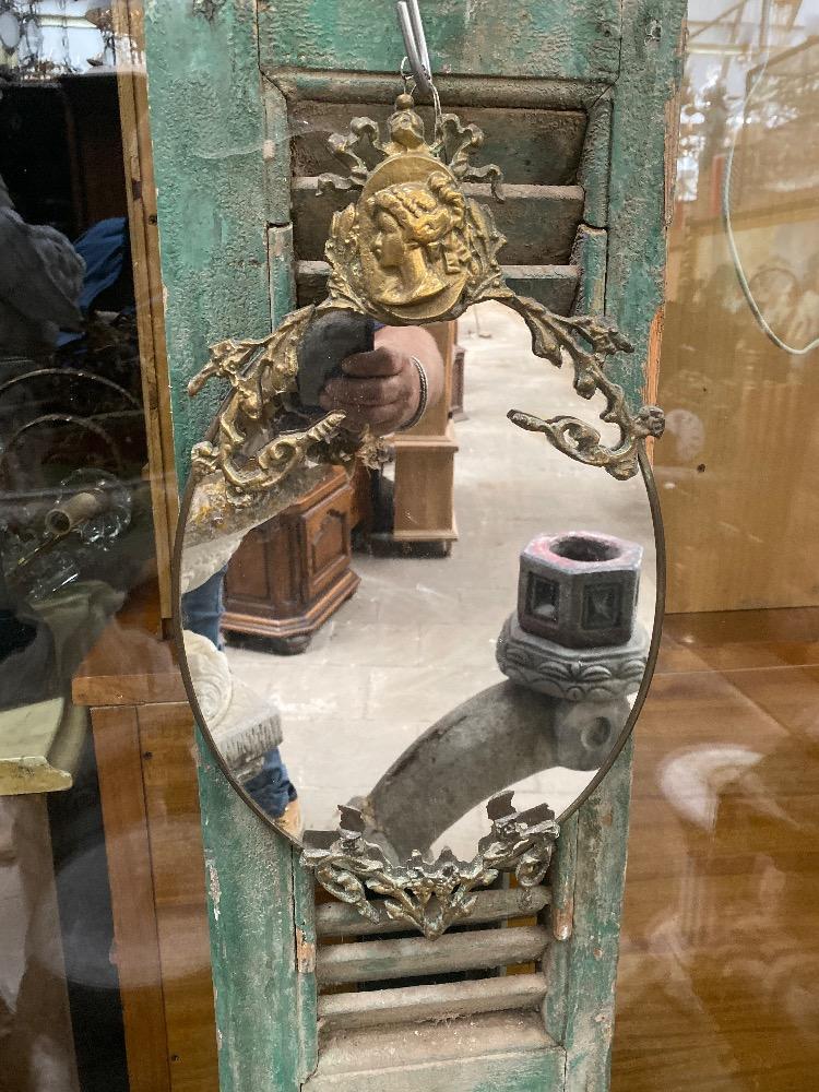 Brass french ladys mirror