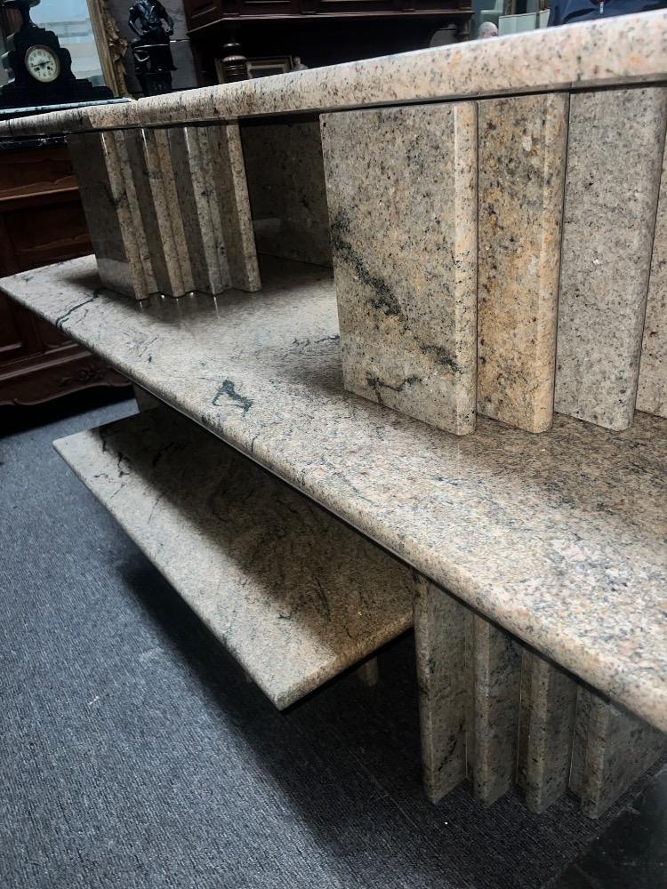 Full set of Midcentury Italian marble granite tables