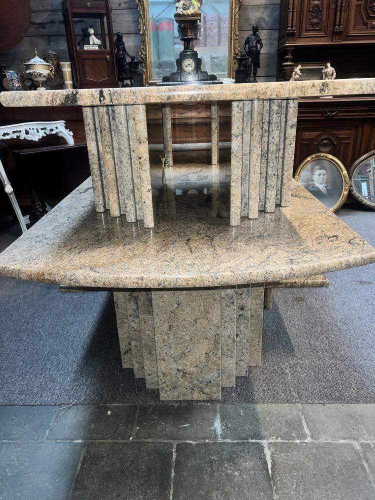Full set of Midcentury Italian marble granite tables