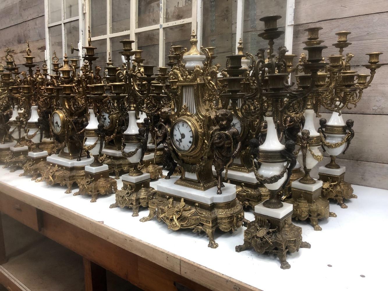 Italian imperial clock sets