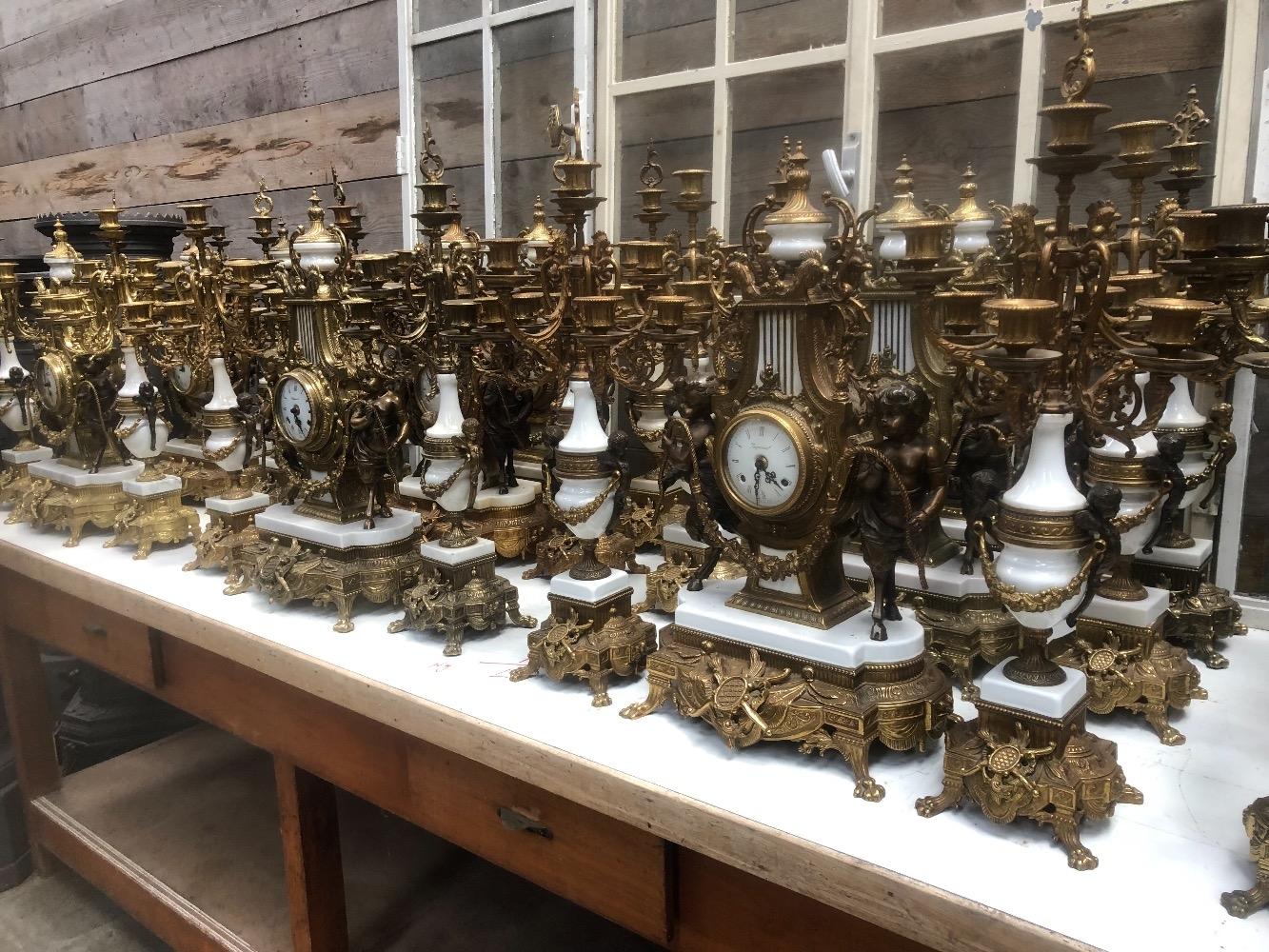 Italian imperial clock sets