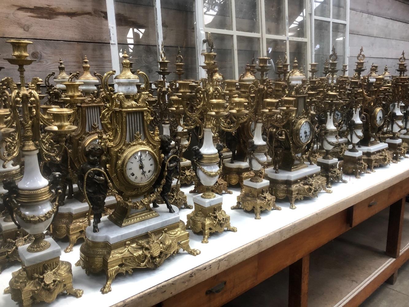 Italian imperial clock sets