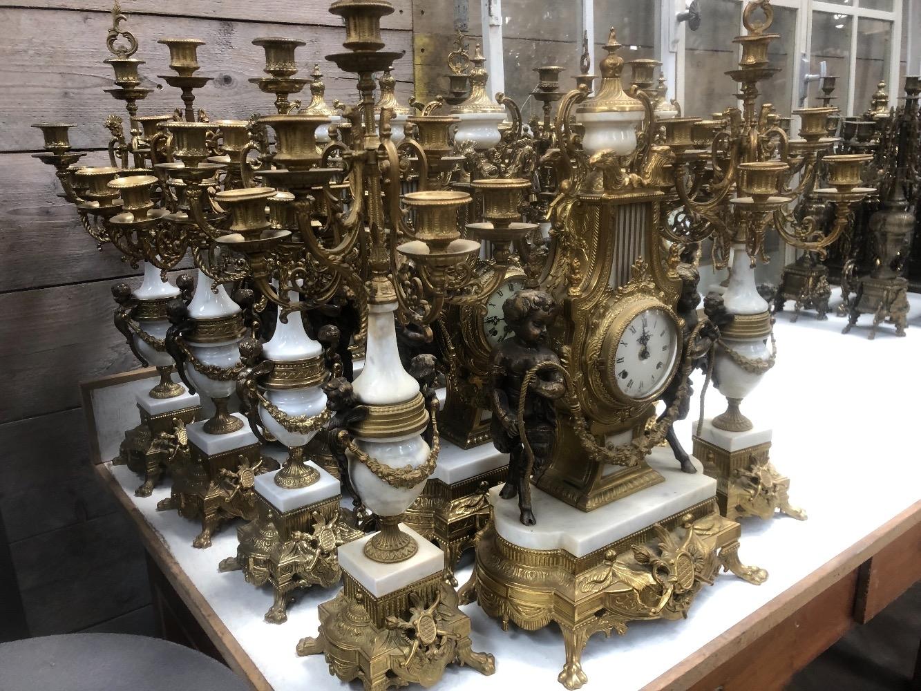 Italian imperial clock sets