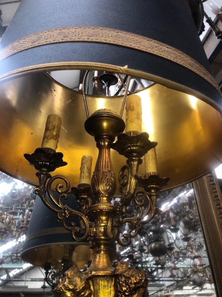 Nice large brass lamp with 3 womans 