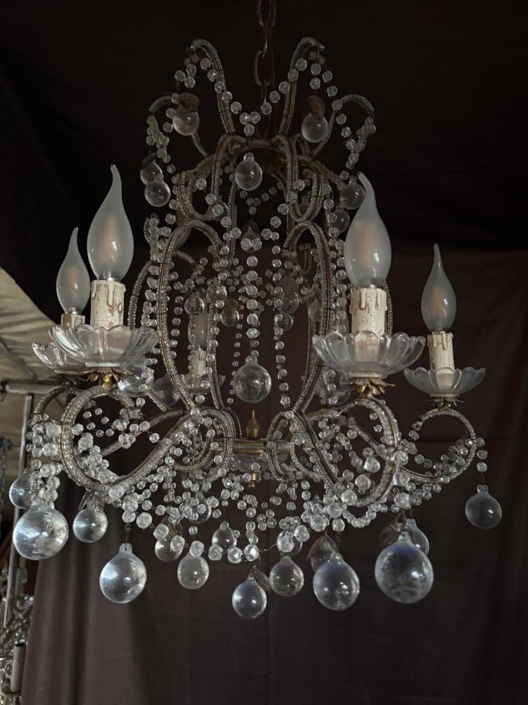 Pair italian murano chandeliers