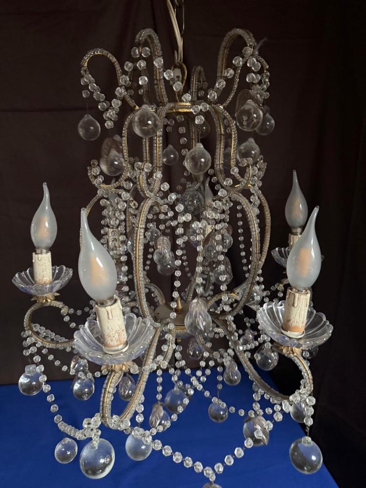 Pair italian murano chandeliers