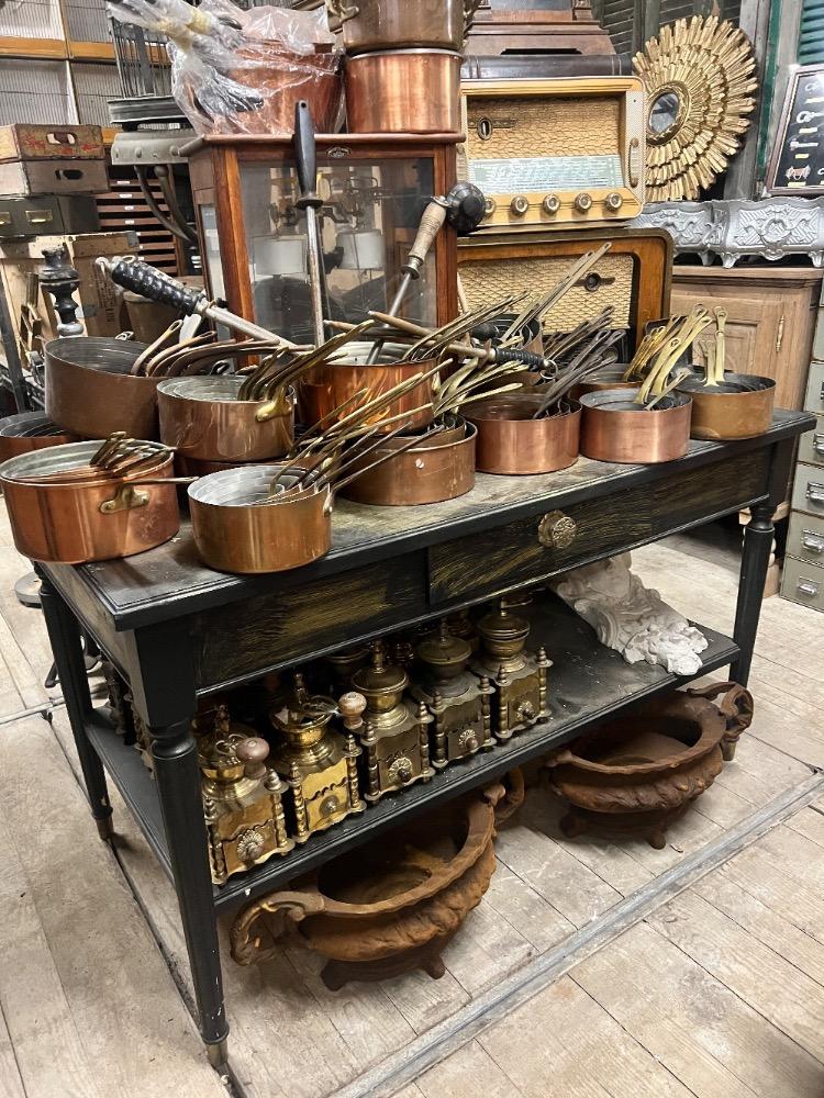 Sets French brass cupper pots