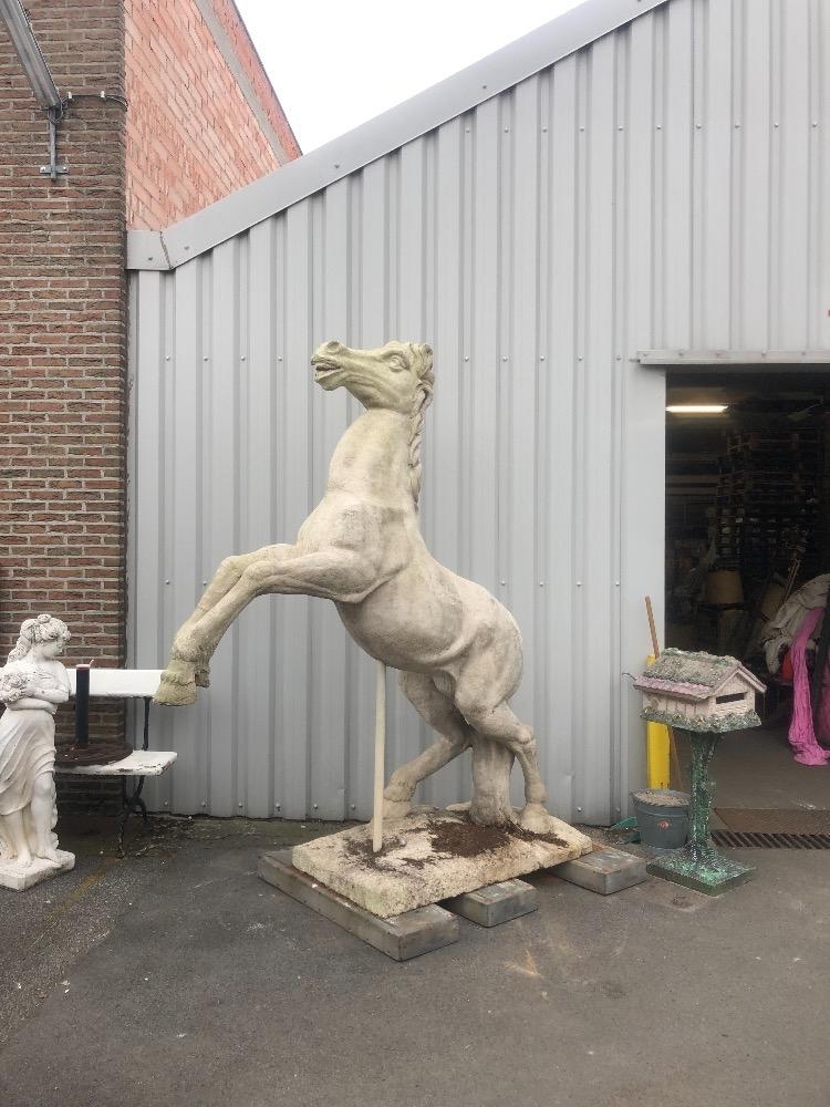 Superb large horse garden statue